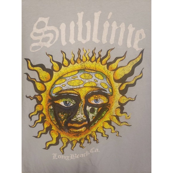 Sublime Top Womens Large Light Blue Crew Neck Short Sleeve 100% Cotton Shirt - Picture 2 of 8
